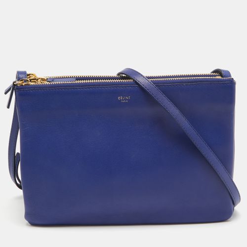 Celine Blue Leather Large Trio Crossbody Bag - Celine - Modalova