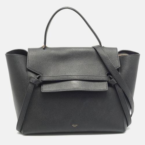 Celine Black Leather Micro Belt Top Handle Bag - Celine - Modalova