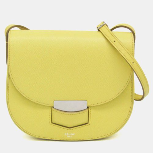 Celine Yellow Leather Medium Trotteur Shoulder Bag - Celine - Modalova