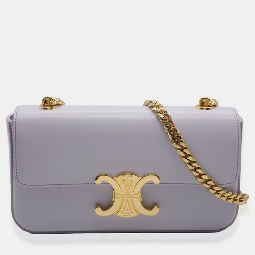 Celine Lavender Calfskin Triomphe East West Chain Bag - Celine - Modalova