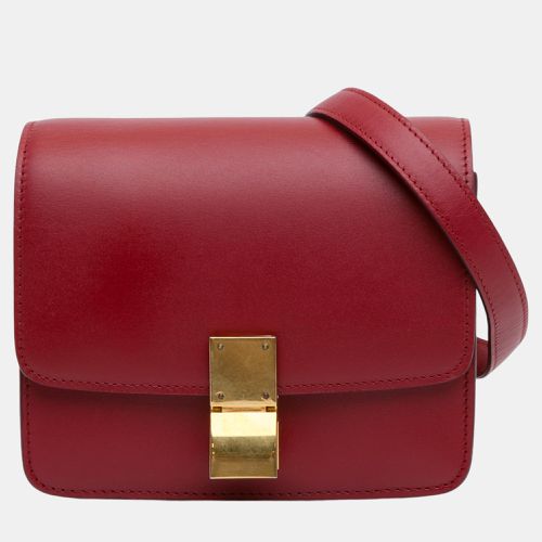 Celine Red Leather Small Classic Box Bag - Celine - Modalova