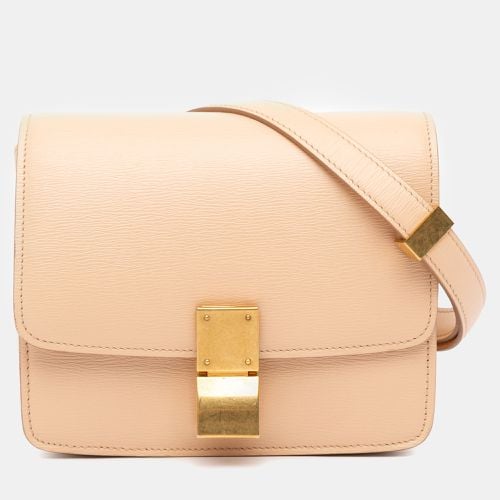 Celine Beige Leather Small Classic Box Shoulder Bag - Celine - Modalova