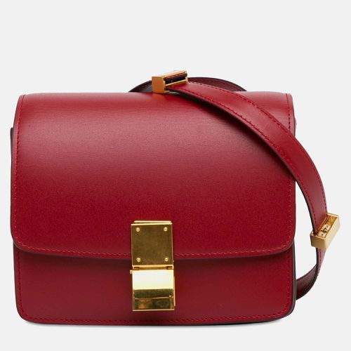 Celine Red Leather Small Classic Box Shoulder Bag - Celine - Modalova