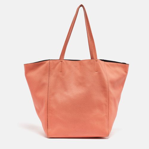 Celine Orange Leather Medium Cabas Phantom Tote - Celine - Modalova