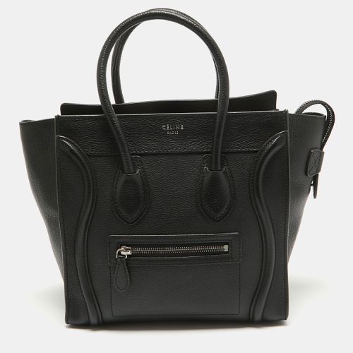 Celine Black Leather Micro Luggage Tote - Celine - Modalova