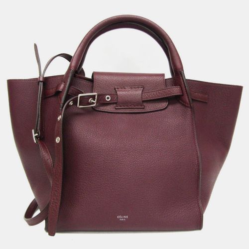 Celine Wine Big Small Leather Handbag - Celine - Modalova