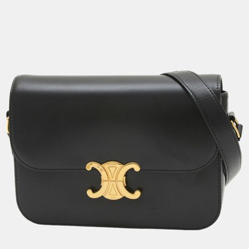 Celine Black Calfskin Classic Triomphe Shoulder Bag - Celine - Modalova