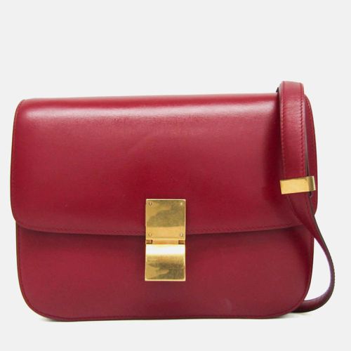 Celine Red Leather Medium Classic Box Shoulder Bag - Celine - Modalova