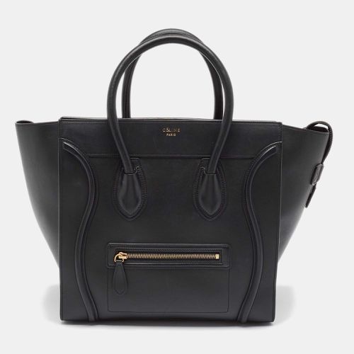 Celine Black Leather Mini Luggage Tote - Celine - Modalova