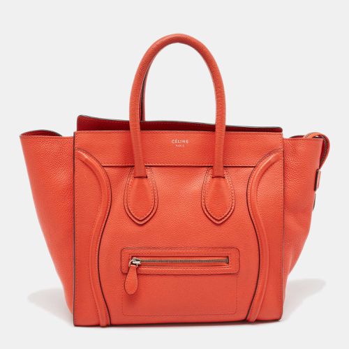 Celine Red Leather Mini Luggage Tote - Celine - Modalova