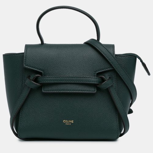 Celine Green Leather Pico Satchel Bag - Celine - Modalova