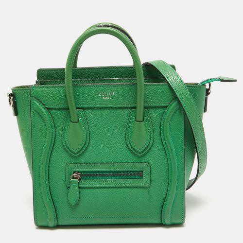 Celine Green Leather Nano Luggage Tote - Celine - Modalova