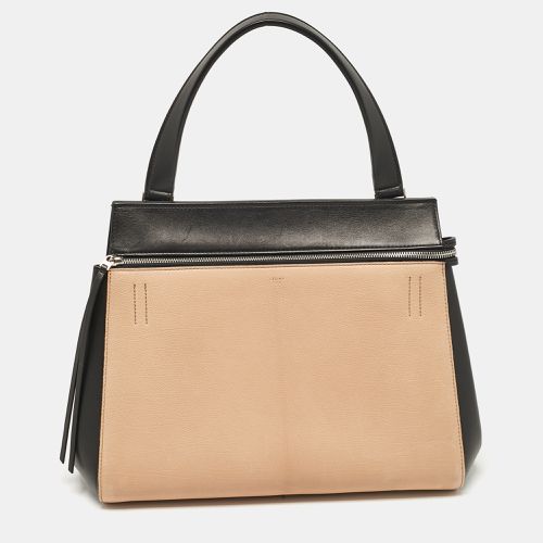 Celine Black/Beige Leather Medium Edge Top Handle Bag - Celine - Modalova