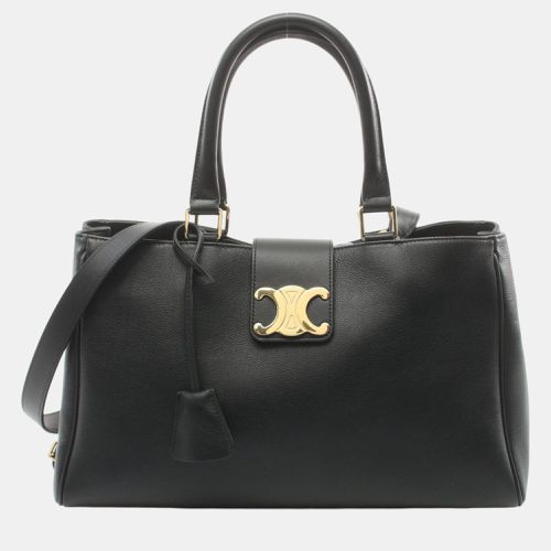 Celine Medium Apolline Leather Black Handbag - Celine - Modalova