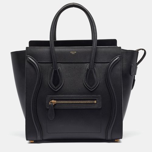 Celine Black Leather Micro Luggage Tote - Celine - Modalova