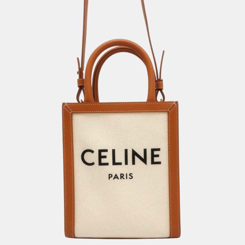 Celine Beige/Brown Canvas Leather Size Mini Vertical Cabas bag - Celine - Modalova