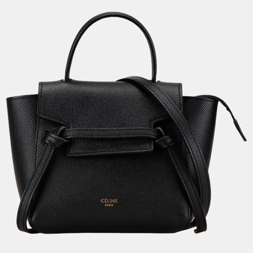 Celine Black Pico Grained Calfskin Belt Bag - Celine - Modalova