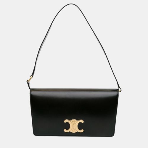 Celine Black Leather Trapeze Triomphe Shoulder Bag - Celine - Modalova