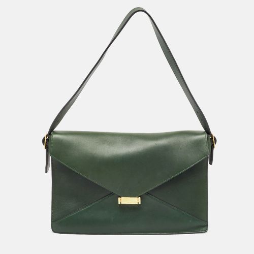 Celine Green Leather Diamond Clutch Bag - Celine - Modalova