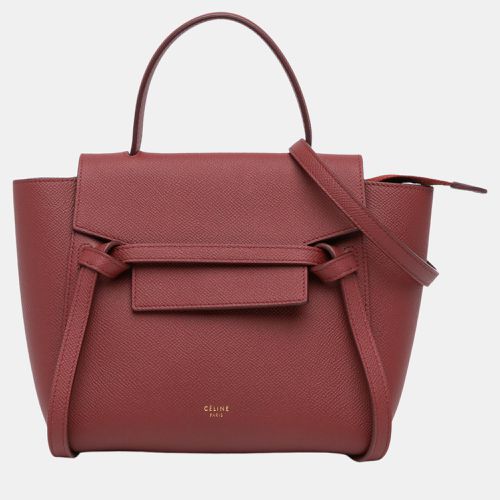 Celine Red Micro Calfskin Belt Bag Satchel - Celine - Modalova