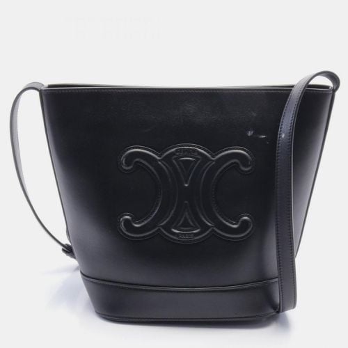 Celine Leather Black Small Bucket Cuir Triomphe Shoulder Bag - Celine - Modalova