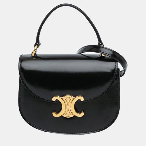 Celine Black Mini Shiny Calfskin Besace Clea Satchel - Celine - Modalova