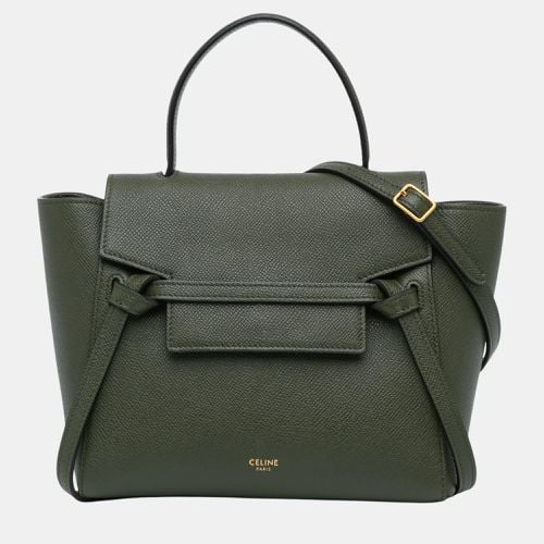 Celine Green Micro Calfskin Belt Bag Satchel - Celine - Modalova