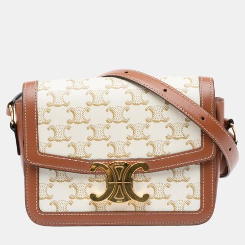 Celine Brown/White Teen Triomphe Crossbody Bag - Celine - Modalova