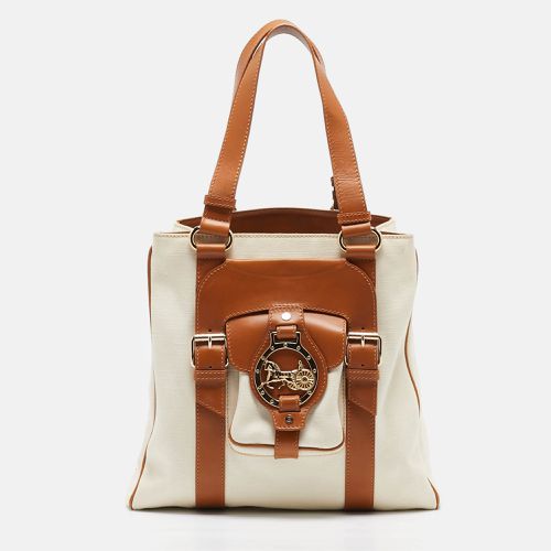 Celine Beige/Off White Canvas and Leather Horse Carriage Tote - Celine - Modalova