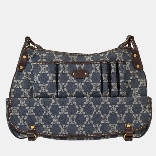 Celine Blue Denim Macadam Shoulder Bag - Celine - Modalova