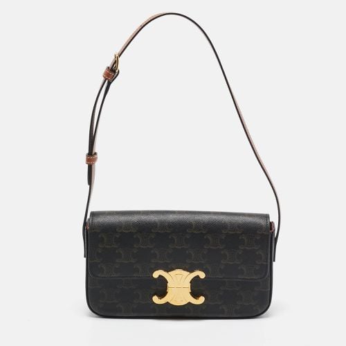 Celine Tan Triomphe Canvas and Leather Claude Shoulder Bag - Celine - Modalova