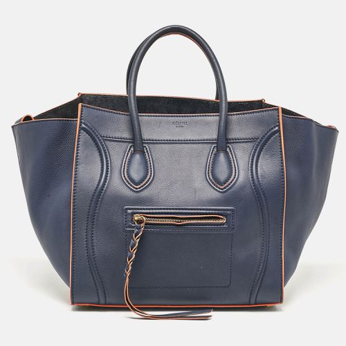 Celine Navy Blue Leather Medium Phantom Luggage Tote - Celine - Modalova