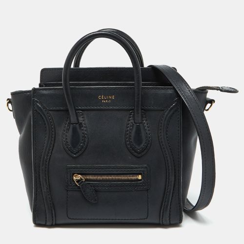 Celine Black Leather Nano Luggage Tote - Celine - Modalova