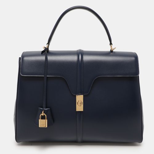 Celine Dark Blue Leather Large Classique 16 Top Handle Bag - Celine - Modalova