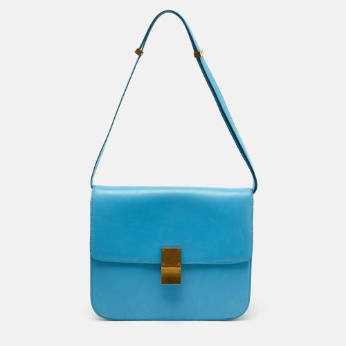 Celine Blue Leather Large Classic Box Shoulder Bag - Celine - Modalova