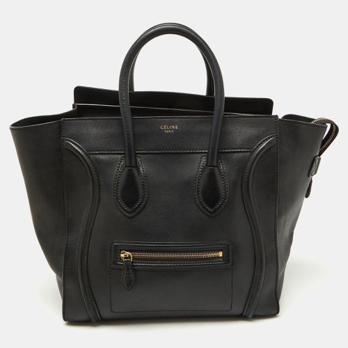 Celine Black Leather Mini Luggage Tote - Celine - Modalova