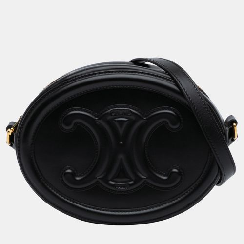 Celine Black Small Calfskin Cuir Triomphe Oval Crossbody - Celine - Modalova