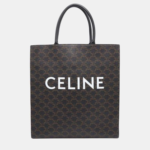 Celine Black/Brown PVC Leather Triomphe Vertical Cabas Bag Size Large - Celine - Modalova