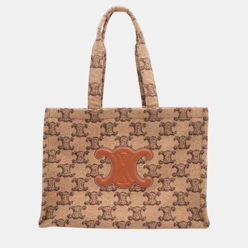 Celine Camel Wool Leather Triomphe Cabas Thais Tote Bag Size Large - Celine - Modalova