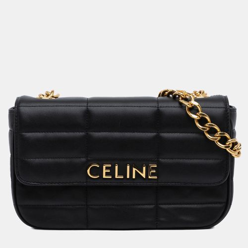 Celine Black Leather Monochrome Shoulder Bag - Celine - Modalova