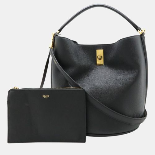 Celine Black Leather Bucket Bag - Celine - Modalova