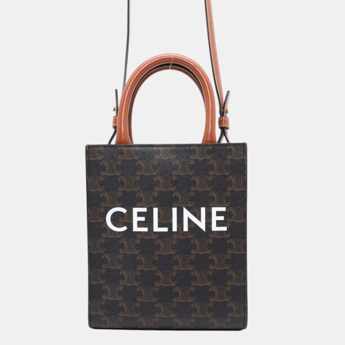 Celine Tan Pvc/Leather Mini Vertical Cabas Tote Bag - Celine - Modalova