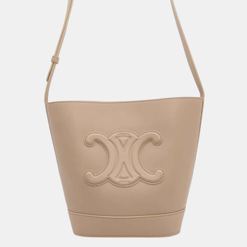 Celine Beige Leather Triomphe Shoulder Bag - Celine - Modalova