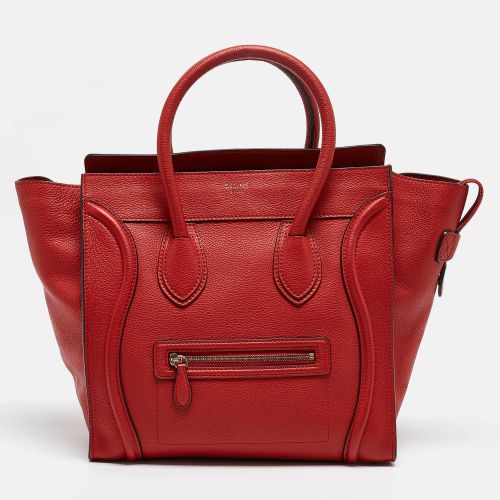 Celine Red Leather Mini Luggage Tote - Celine - Modalova