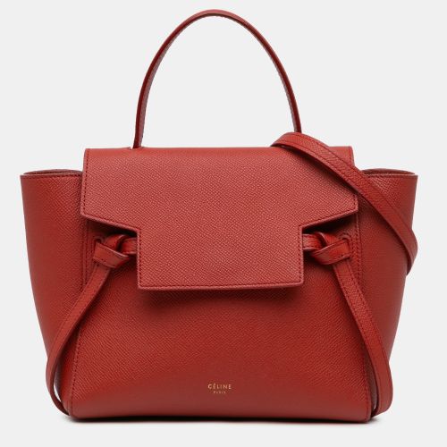 Celine Red Nano Leather Belt Bag - Celine - Modalova