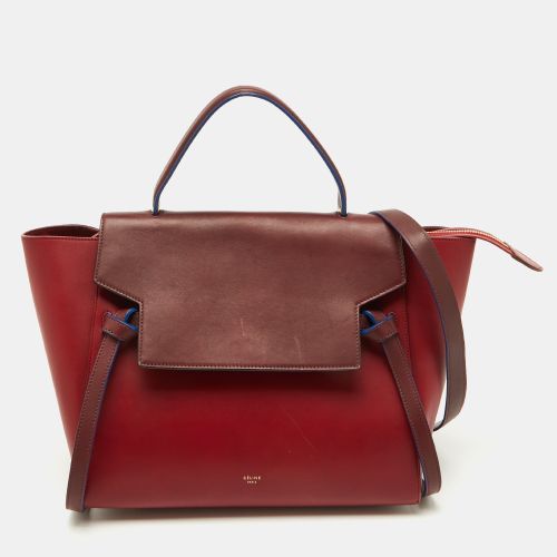 Celine Red/Brown Leather Mini Belt Top Handle Bag - Celine - Modalova