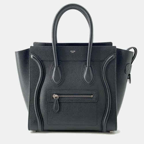 Celine Black Leather Micro Luggage Shopper Tote Bag - Celine - Modalova