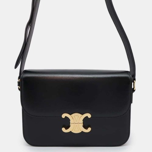 Celine Black Shiny Calf Leather Teen Triomphe Shoulder Bag - Celine - Modalova