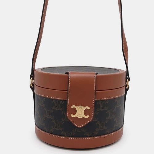 Leather Triomphe Tambour Vanity Shoulder Bag - Celine - Modalova