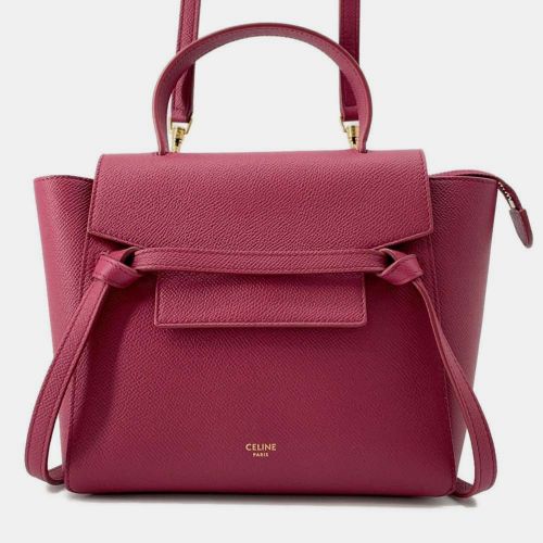 Bordeaux Leather Nano Belt Bag - Celine - Modalova